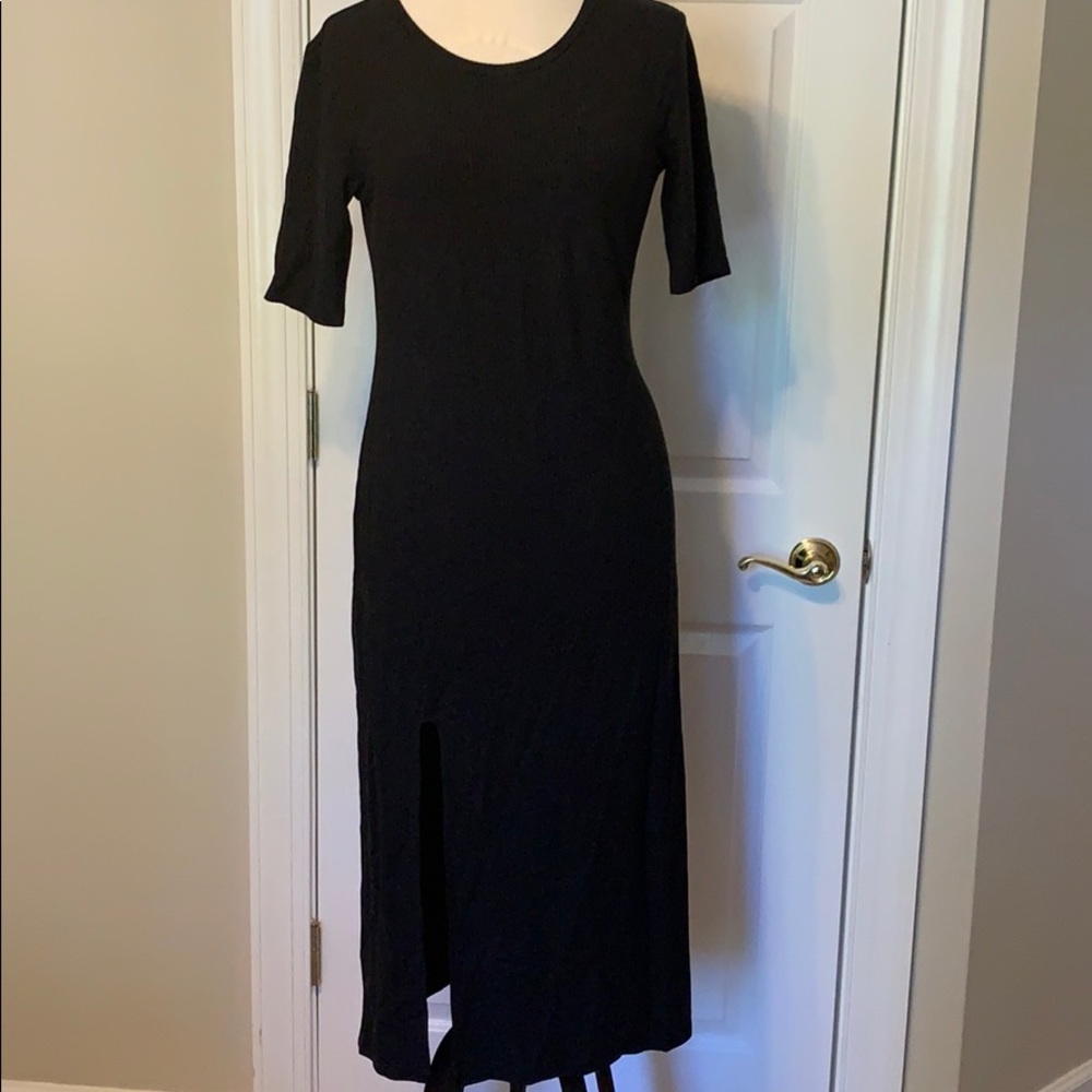 Ribbed Knit Midi Dress